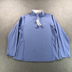 Rhoback Shirt Womens Extra Large‎ Blue Q Zip Performance Pullover Stretch NEW